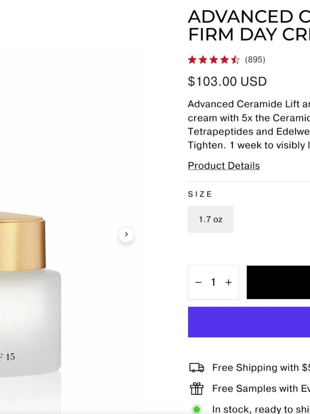 Elizabeth Arden advanced ceramide